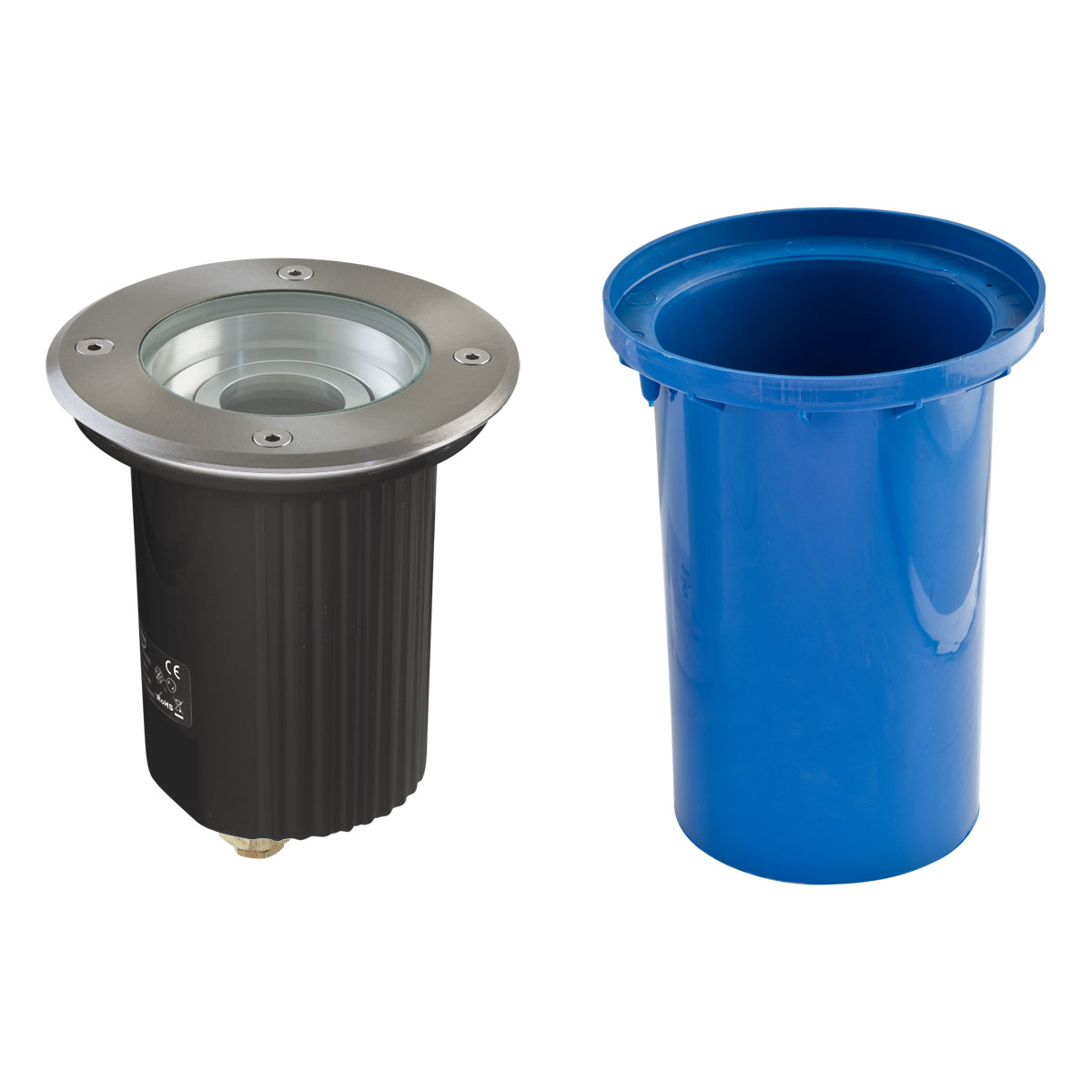 Bodeneinbau - rund - schwenkbar - EDS / Alu IP67 - GU10 - max. 35W - 230V