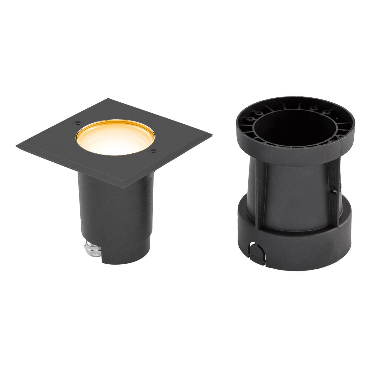 LED Bodeneinbau - quad. - schwenkbar - anthrazit - inkl. LM IP67 - 230V