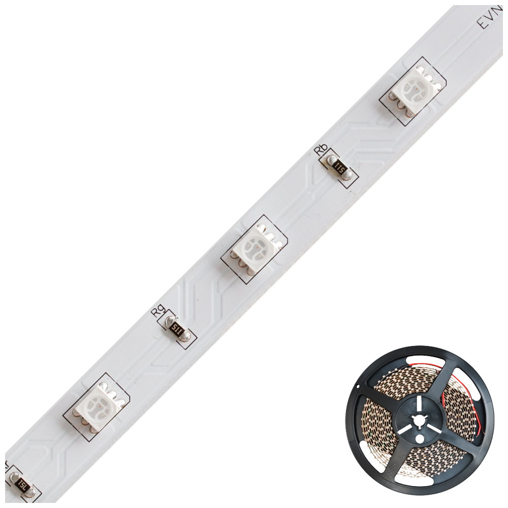 LED-Strip - IP20 - 24V/DC - 6W/m - max. 150lm/m - 30LED/m 5m-Rolle - RGB