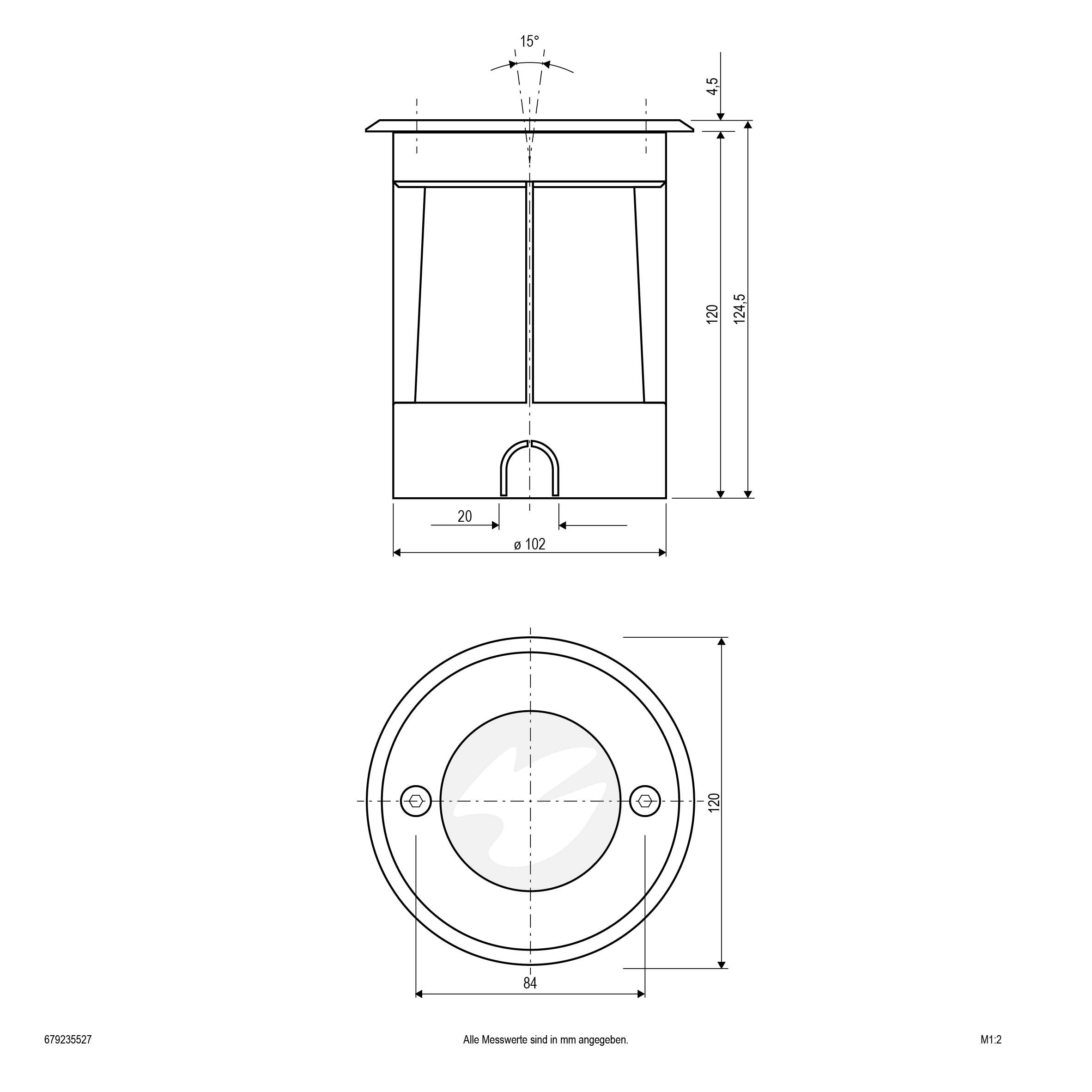 LED Bodeneinbau - rund - schwenkbar - EDS / Alu - inkl. LM IP67 - 230V
